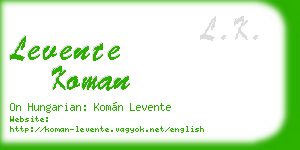 levente koman business card